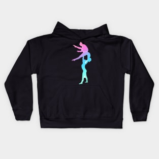 A women’s trio doing backbird Kids Hoodie